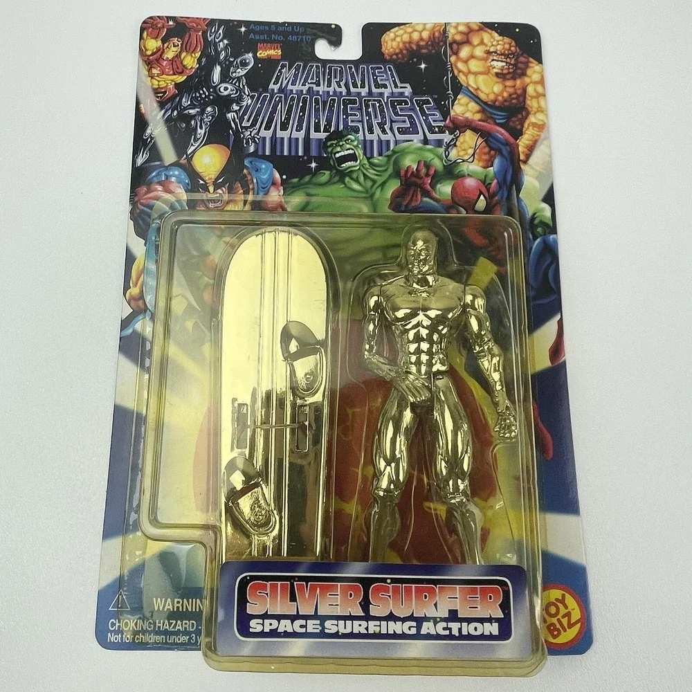 Marvel Universe Silver Surfer Space Surfing Action Figurine Toy Biz 1996 Sealed